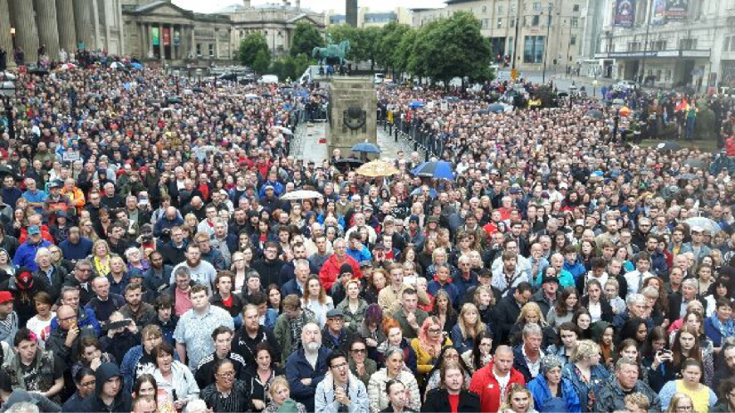 Jeremy Corbyn Labour Leadership Rally at St Georges Hall, Liverpool on 1 August 2016 